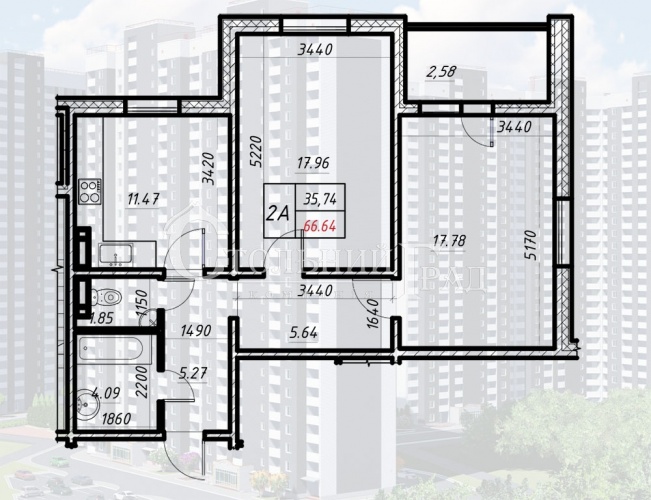 Продажа видовой 2-х комнатной квартиры в ЖК Навигатор 2 - АН Стольный Град фото 3