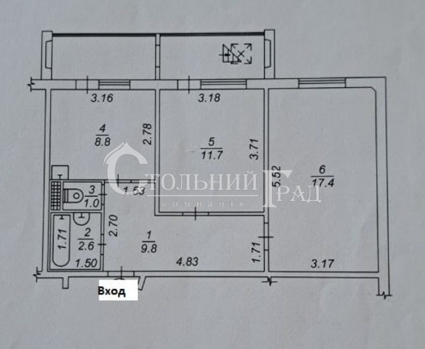 Sale 2-bedroom apartment 60 sq.m. in the center of Vyshnevoje -Stolny Grad photo 16