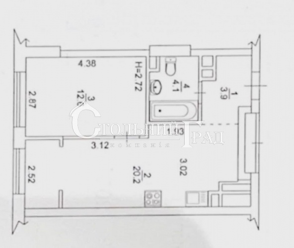 Продаж двокімнатної квартири в новому ЖК «Метрополіс» біля станції метро «Теремки» — АН «Стольний Град» фото 3